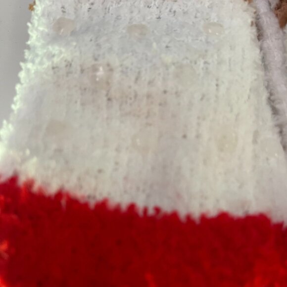 Set of 2 Pairs Fuzzy Cozy Reindeer Grip Socks Christmas Gifts! Kids 7-2 - Picture 3 of 3